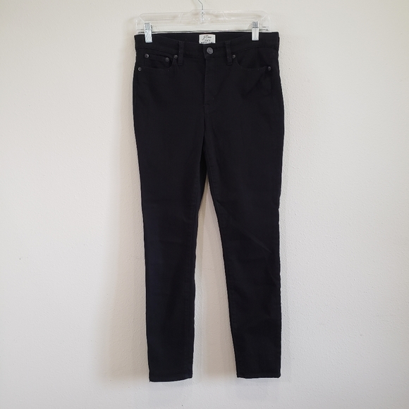J. Crew Lookout High-Rise Skinny Leg Denim Jeans Pants in Black Women's Size 29